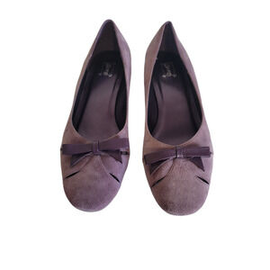 'Shoes' Brand Women's Purple Slip On Suede Kitten Heel Shoes Size Approx 8
